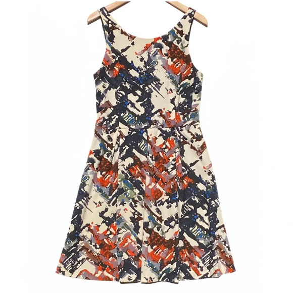 ANTHROPOLOGIE MAEVE Women’s Fit and Flare Multi Color Floral Knit Dress large - Picture 2 of 6